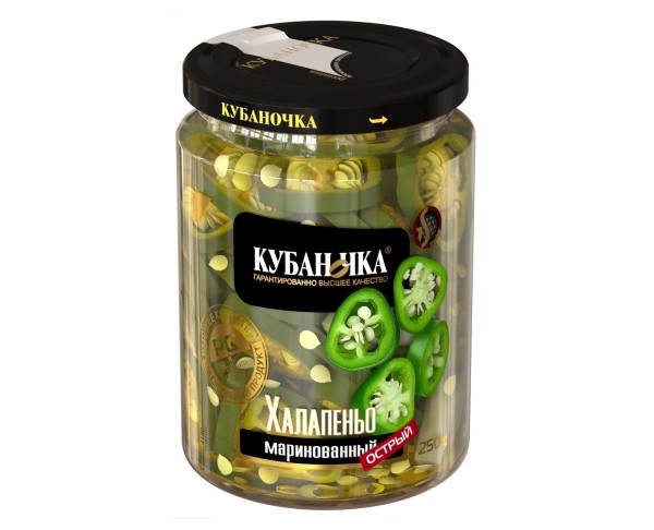 Перец КУБАНОЧКА Халапеньо зеленый 250г ст/б / интернет-магазин напитков Лоза в Улан-Удэ