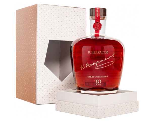 Коньяк России Н. НЕКРАСОВ ОС 30 лет 45% 700мл п/у / интернет-магазин напитков Лоза в Улан-Удэ