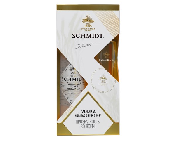Водка ШМИДТ СУПРИМ 40% 700мл п/у + стакан / интернет-магазин напитков Лоза в Улан-Удэ