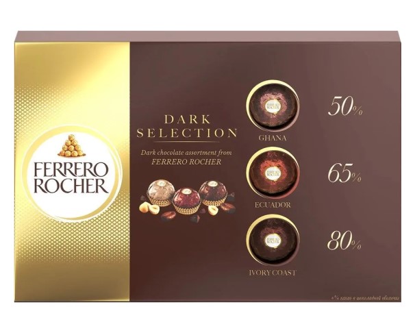 Конфеты ФЕРРЕРО Дарк Селекшн 187,5г / интернет-магазин напитков Лоза в Улан-Удэ