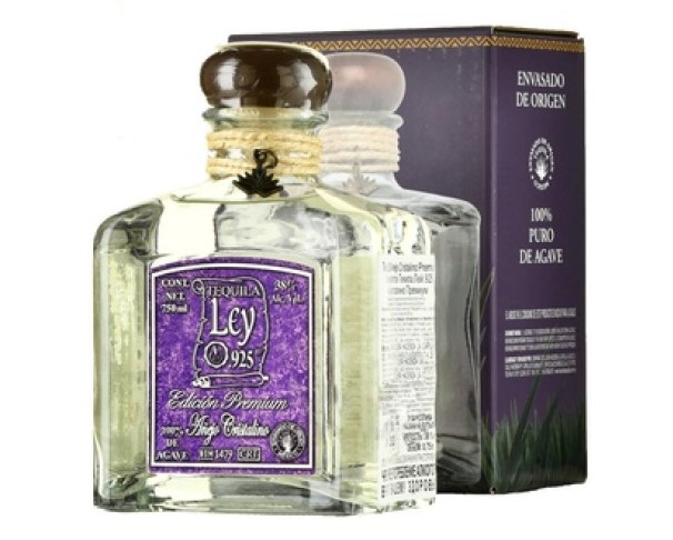 Текила ЛЕЙ 925 Аньехо Кристалино Премиум 38% 750мл п/уп / интернет-магазин напитков Лоза в Улан-Удэ