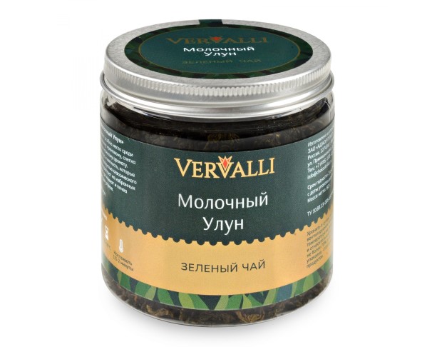 Чай VERVALLI зеленый Молочный улун 80гр банка / интернет-магазин напитков Лоза в Улан-Удэ