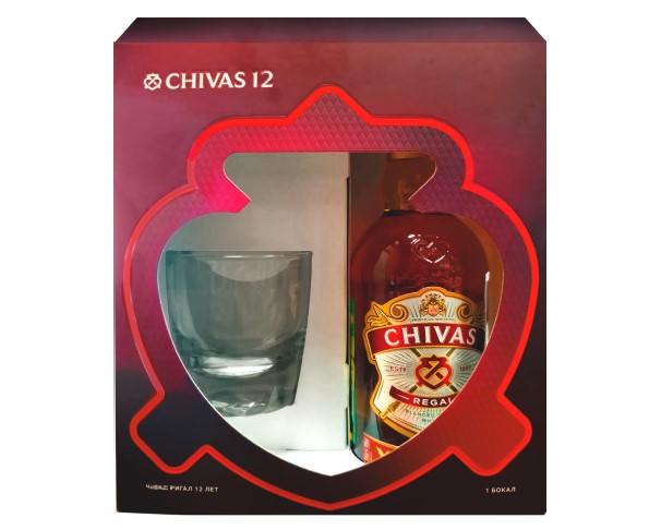 Виски ЧИВАС РИГАЛ 12 лет 750мл п/у + стакан / интернет-магазин напитков Лоза в Улан-Удэ