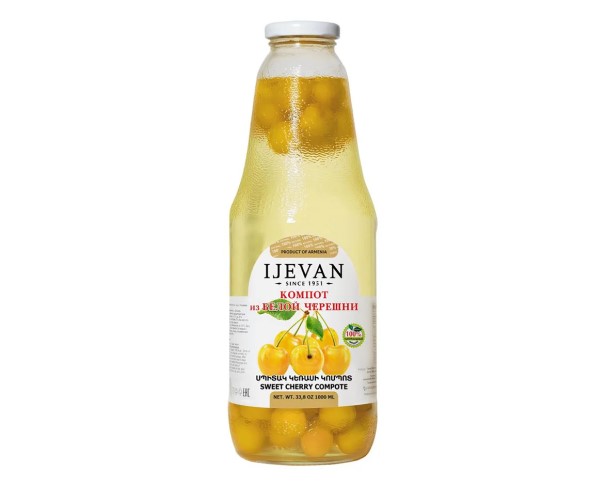 Компот ИДЖЕВАН Из белой черешни 1л бут / интернет-магазин напитков Лоза в Улан-Удэ