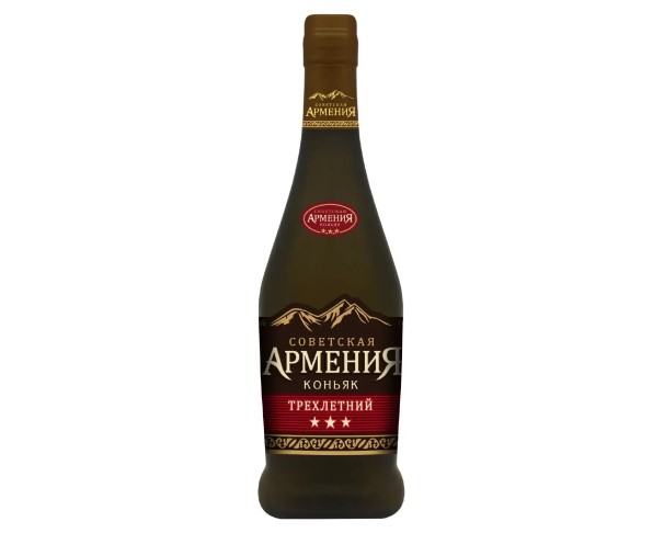 Коньяк СОВЕТСКАЯ АРМЕНИЯ трехлетний 40% 500мл (матовая бут.) / интернет-магазин напитков Лоза в Улан-Удэ