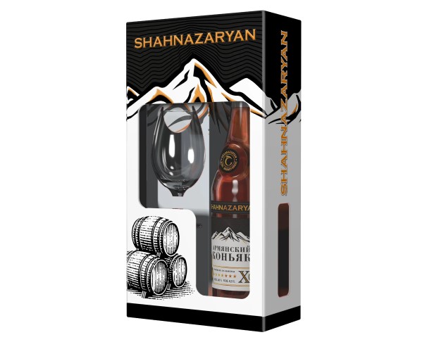 Коньяк ШАХНАЗАРЯН XO 7 лет 40% 500мл п/у + бокал / интернет-магазин напитков Лоза в Улан-Удэ