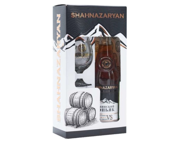 Коньяк ШАХНАЗАРЯН VS 3 года 40% 500мл п/у + бокал / интернет-магазин напитков Лоза в Улан-Удэ
