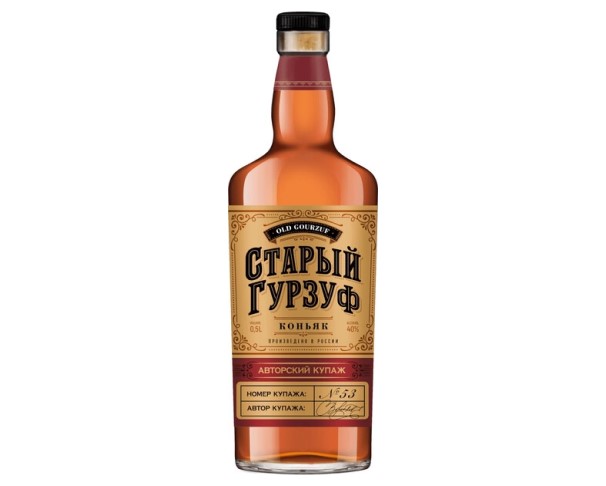 Коньяк России СТАРЫЙ ГУРЗУФ Авторский купаж № 53 четырёхлетний 40% 500мл / интернет-магазин напитков Лоза в Улан-Удэ