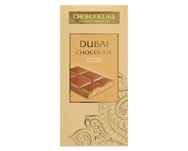 Шоколад ШОКОДЕЛИКА молочный с начинкой Дубай арахис 50г / интернет-магазин напитков Лоза в Улан-Удэ