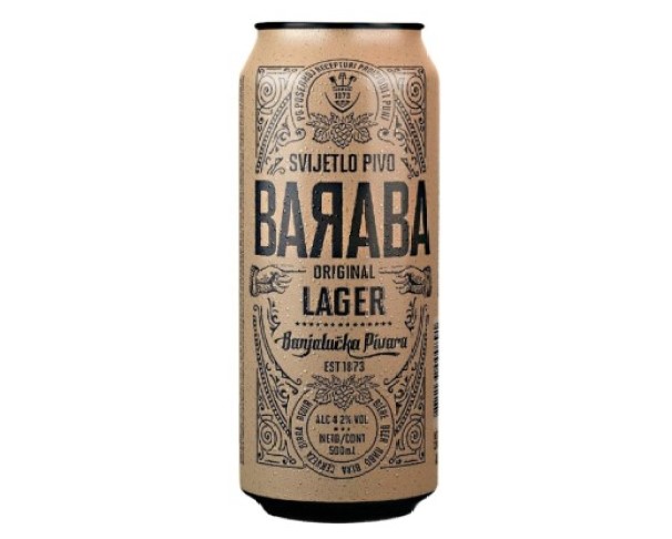 Пиво БАРАБА Ориджинал Лагер 4,2% 500мл ж/б / интернет-магазин напитков Лоза в Улан-Удэ
