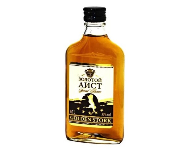 Коньяк ЗОЛОТОЙ АИСТ трёхлетний 40% 250мл / интернет-магазин напитков Лоза в Улан-Удэ