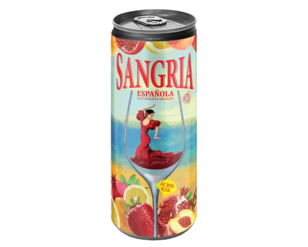 Алкогольная продукция САНГРИЯ ЭСПАНЬОЛА Натуралеза Гранат п/сл 12% 330мл ж/б / интернет-магазин напитков Лоза в Улан-Удэ