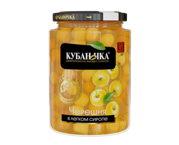 Компот КУБАНОЧКА Черешня желтая 520мл ст/б / интернет-магазин напитков Лоза в Улан-Удэ