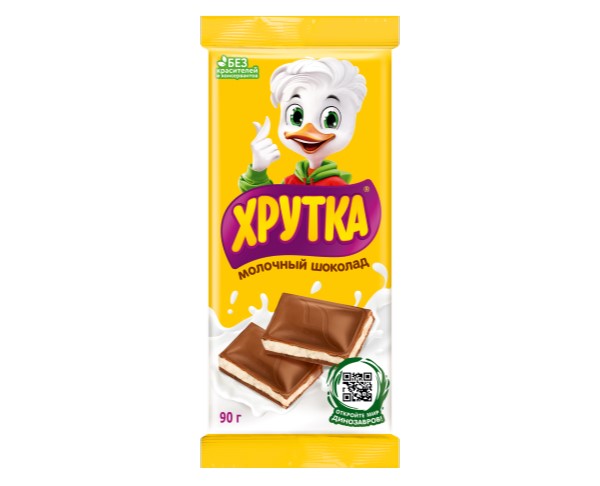 Шоколад ХРУТКА молочный с начинкой 82г / интернет-магазин напитков Лоза в Улан-Удэ