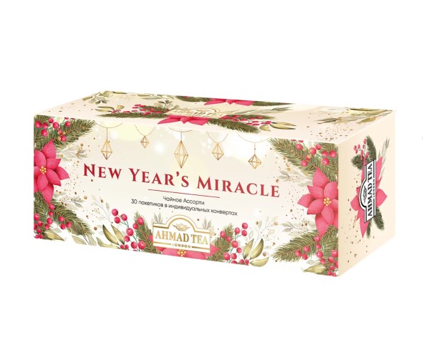 Чай АХМАД Новогоднее чудо 30пак 3 вкуса / интернет-магазин напитков Лоза в Улан-Удэ
