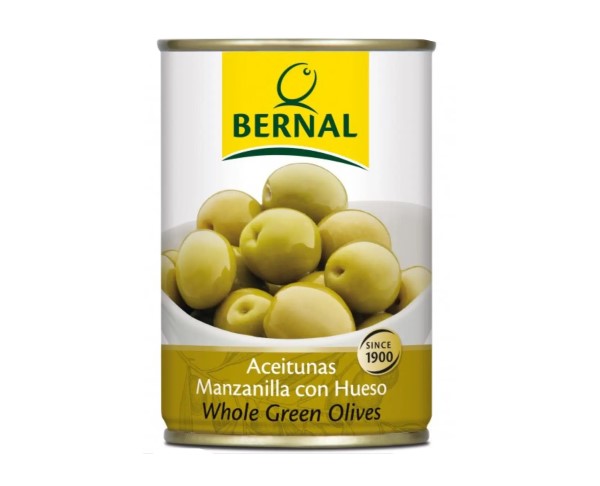 Оливки БЕРНАЛ Manzanilla б/к 292г ж/б / интернет-магазин напитков Лоза в Улан-Удэ