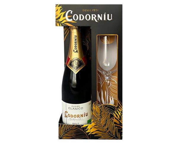 Вино игристое КОДОРНЬЮ Кава Классико Брют 750мл п/у + бокал / интернет-магазин напитков Лоза в Улан-Удэ