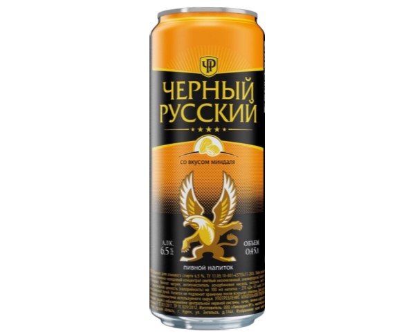Пивной напиток ЧЕРНЫЙ РУССКИЙ миндаль 6,5% 450мл ж/б / интернет-магазин напитков Лоза в Улан-Удэ
