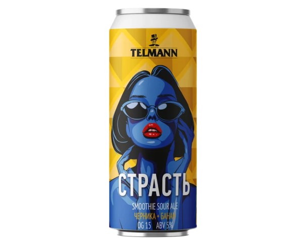 Пиво ТЭЛМАН Страсть черника банан 5% 450мл ж/б / интернет-магазин напитков Лоза в Улан-Удэ