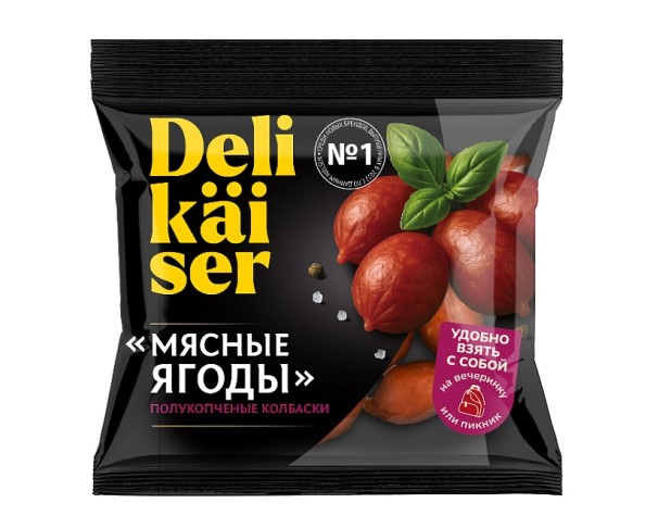 Колбаски ДЕЛИКАЙЗЕР Мясные ягоды п/к 150г / интернет-магазин напитков Лоза в Улан-Удэ