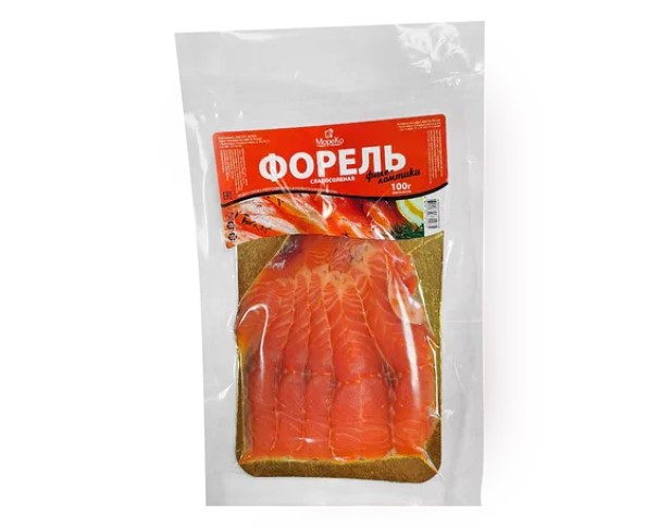 Форель МОРЕКО с/соленая ломтики 100г в/у / интернет-магазин напитков Лоза в Улан-Удэ