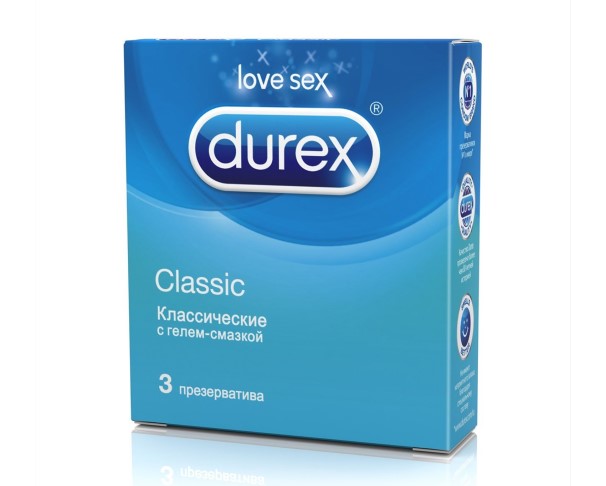 Презервативы DUREX CLASSIC 3шт / интернет-магазин напитков Лоза в Улан-Удэ