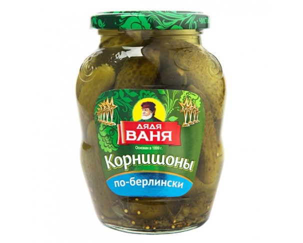 *Огурцы ДЯДЯ ВАНЯ маринованные По-Берлински 355г / интернет-магазин напитков Лоза в Улан-Удэ