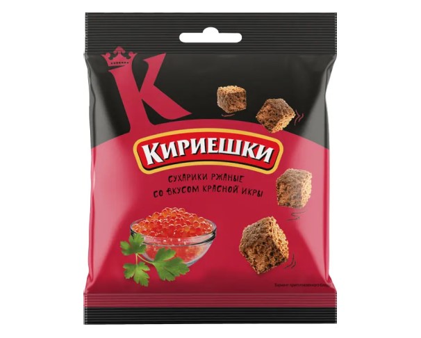Сухарики КИРИЕШКИ Красная икра 40 г / интернет-магазин напитков Лоза в Улан-Удэ
