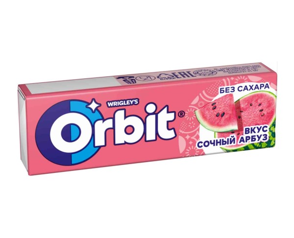 Жев резинка ОРБИТ Сочный арбуз 13,6г / интернет-магазин напитков Лоза в Улан-Удэ