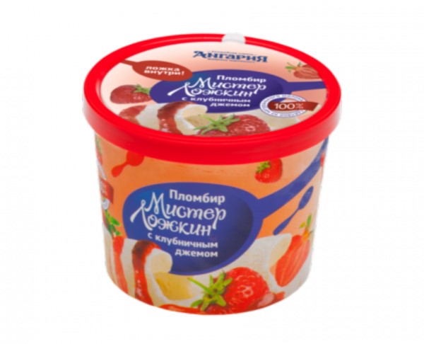 Мороженое АНГАРИЯ Мистер Ложкин КЛУБНИКА 100г БЗМЖ / интернет-магазин напитков Лоза в Улан-Удэ