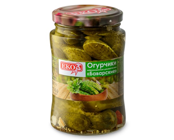 Огурцы ЭКО Баварские 680г ст/б / интернет-магазин напитков Лоза в Улан-Удэ