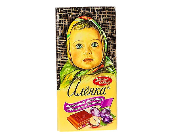 Шоколад АЛЕНКА с фундуком и изюмом 90/100г / интернет-магазин напитков Лоза в Улан-Удэ
