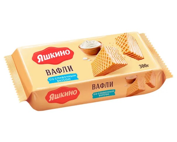 Вафли ЯШКИНО Сливочные 300г / интернет-магазин напитков Лоза в Улан-Удэ