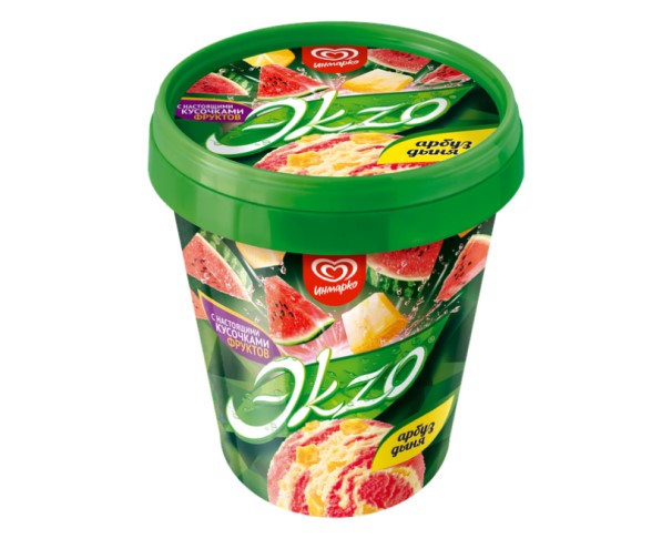 Мороженое ИНМАРКО ЭКЗО арбуз-дыня ведёрко 520г БЗМЖ / интернет-магазин напитков Лоза в Улан-Удэ