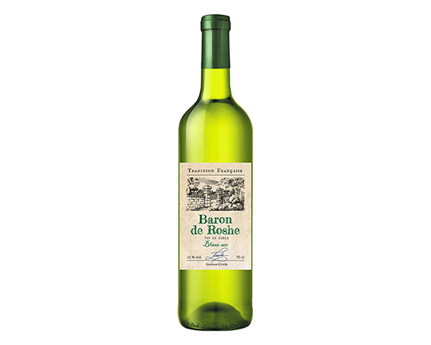 Вино России БАРОН ДЕ РОШ белое сух 700мл / интернет-магазин напитков Лоза в Улан-Удэ