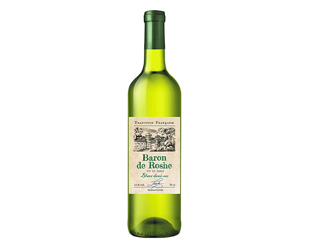 Вино России БАРОН ДЕ РОШ белое п/сух 700мл / интернет-магазин напитков Лоза в Улан-Удэ