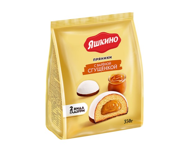 Пряники ЯШКИНО c вареной сгущенкой в глазури 350г / интернет-магазин напитков Лоза в Улан-Удэ