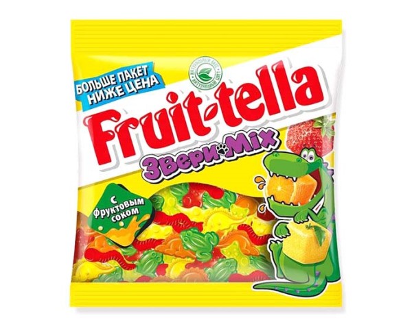 Жеват мармелад ФРУТТЕЛЛА Звери Mix 70г / интернет-магазин напитков Лоза в Улан-Удэ