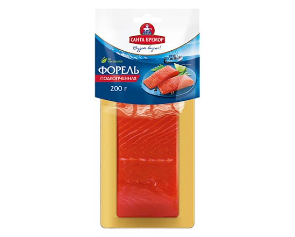 Форель САНТА БРЕМОР филе подкопченная 200г в/у / интернет-магазин напитков Лоза в Улан-Удэ