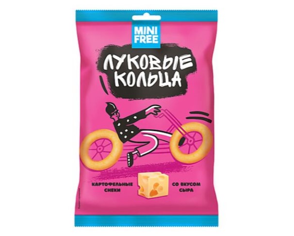 Чипсы МИНИ ФРИ Луковые кольца сыр 45 г / интернет-магазин напитков Лоза в Улан-Удэ