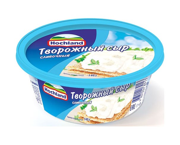 Сыр ХОХЛАНД Творожный сливочный 140г БЗМЖ / интернет-магазин напитков Лоза в Улан-Удэ