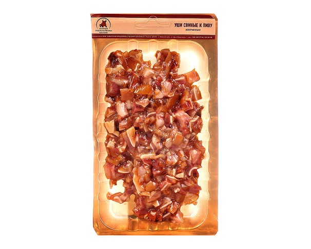 Уши КРАСНОЯРСКАЯ ПК свиные копченые к пиву 150г / интернет-магазин напитков Лоза в Улан-Удэ