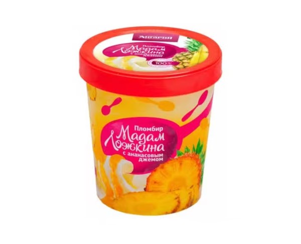 Мороженое АНГАРИЯ Мадам Ложкина АНАНАС 250г БЗМЖ / интернет-магазин напитков Лоза в Улан-Удэ
