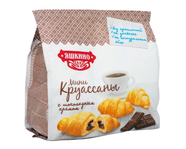 Круассаны ЯШКИНО мини с шок кремом 180г / интернет-магазин напитков Лоза в Улан-Удэ