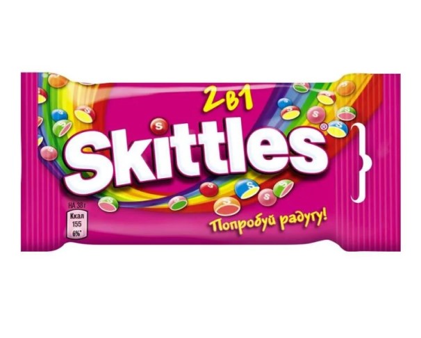 Драже СКИТТЛС два в одном 38 г / интернет-магазин напитков Лоза в Улан-Удэ