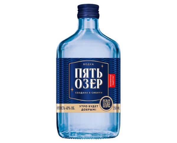 Водка ПЯТЬ ОЗЕР 250мл / интернет-магазин напитков Лоза в Улан-Удэ