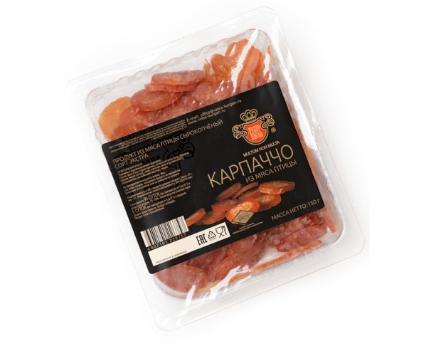 Карпаччо ВЕЛЕС из мяса птицы 150г в/у нарезка / интернет-магазин напитков Лоза в Улан-Удэ