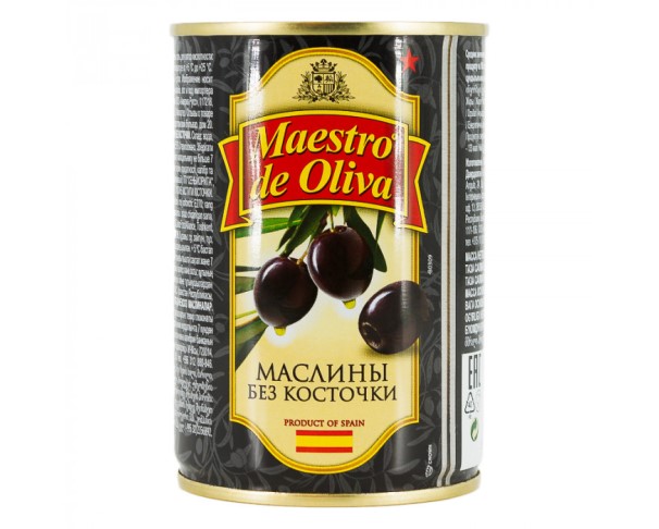 Маслины МАЭСТРО де ОЛИВА б/к 280г / интернет-магазин напитков Лоза в Улан-Удэ