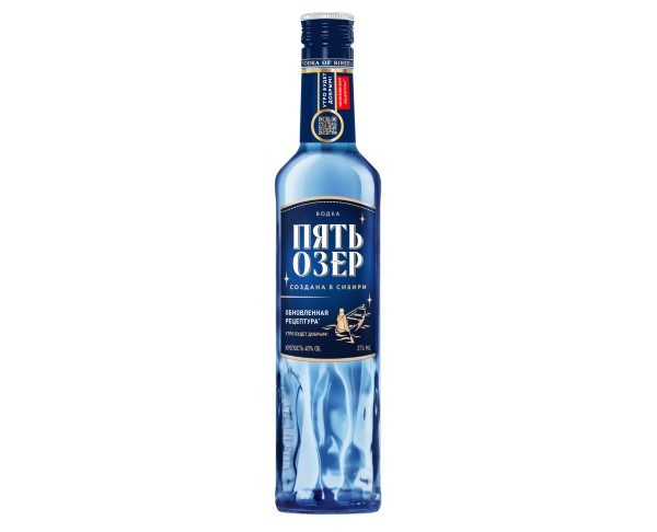 Водка ПЯТЬ ОЗЕР 375мл / интернет-магазин напитков Лоза в Улан-Удэ