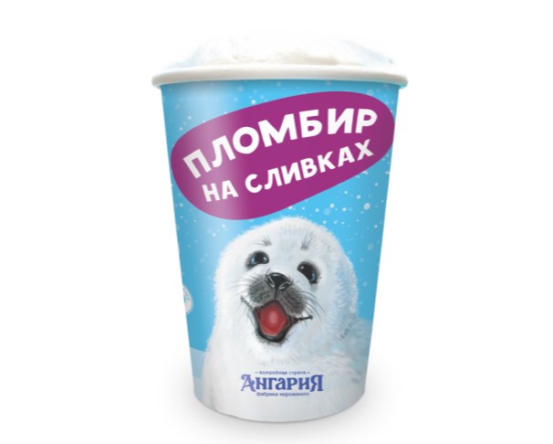 Мороженое АНГАРИЯ Пломбир на сливках 80г бум.ст. БЗМЖ / интернет-магазин напитков Лоза в Улан-Удэ